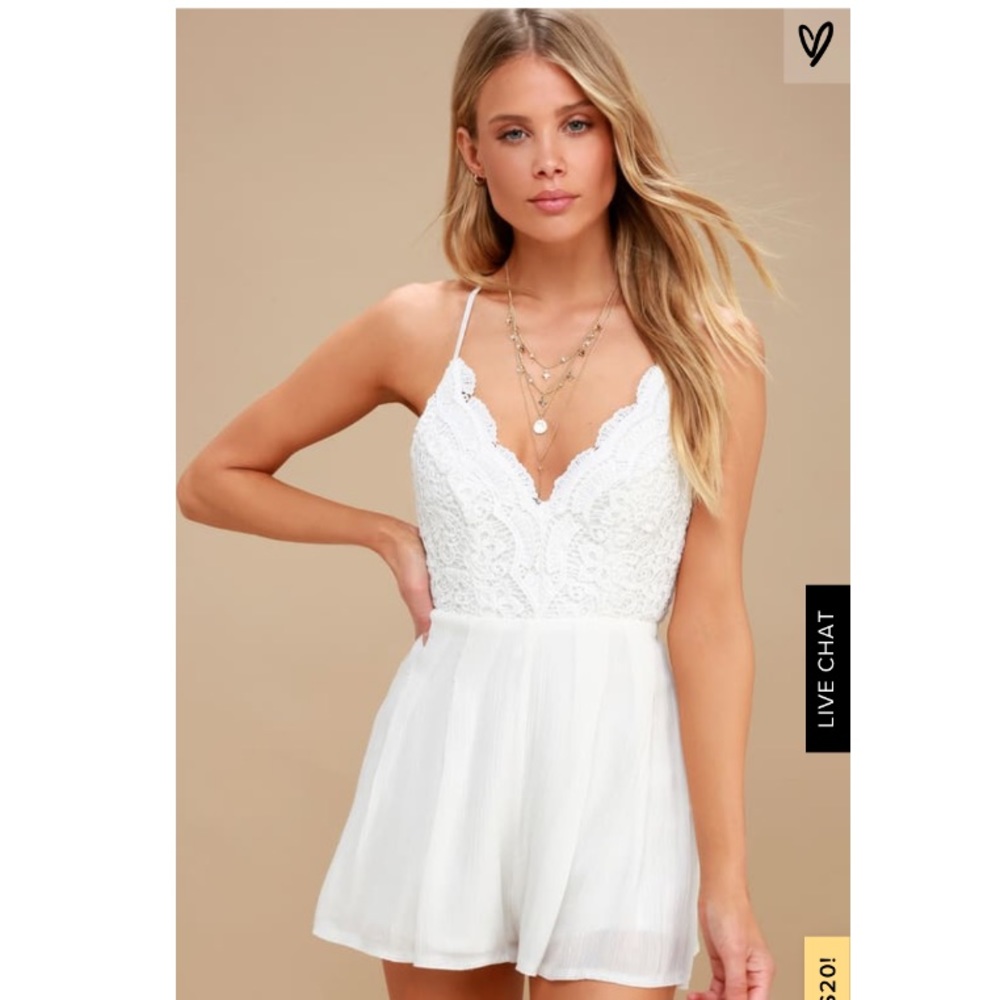 NWT! Lulus white backless romper
